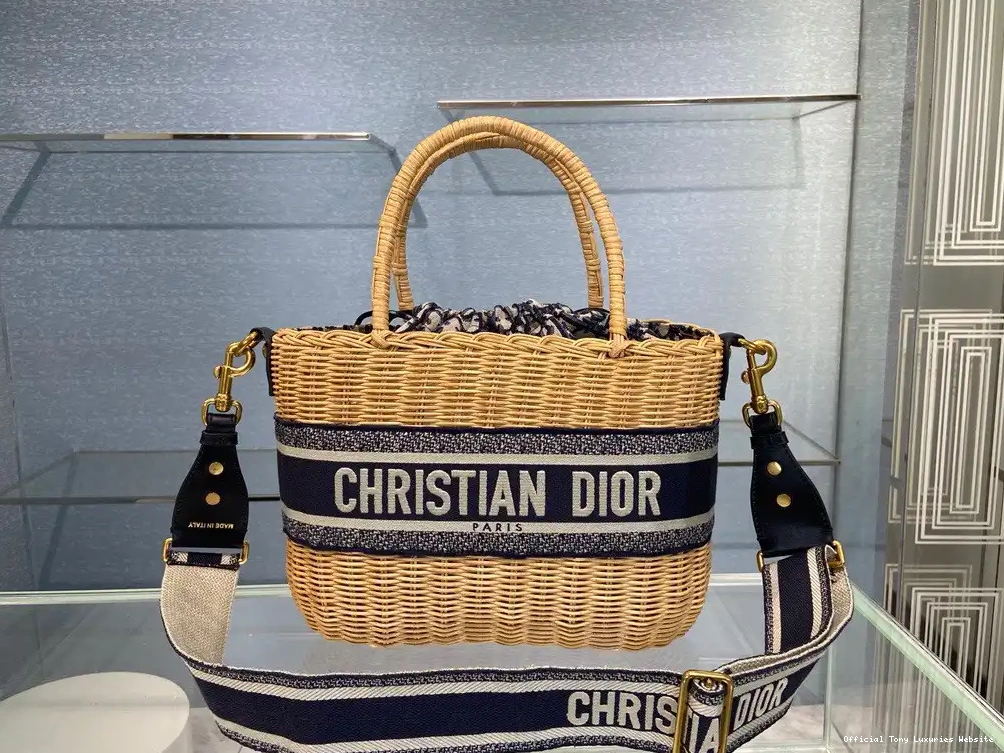 Tony Luxuries WICKER diro BASKET BAG 0517